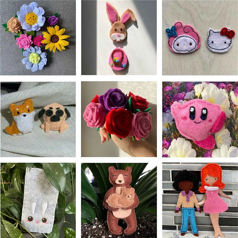 200Pcs Felt Fabric Squares DIY Craftwork Felt Crafts Assorted Colors Textile Fuzzy Fabrics For Scrapbooks Sewing-ABLI