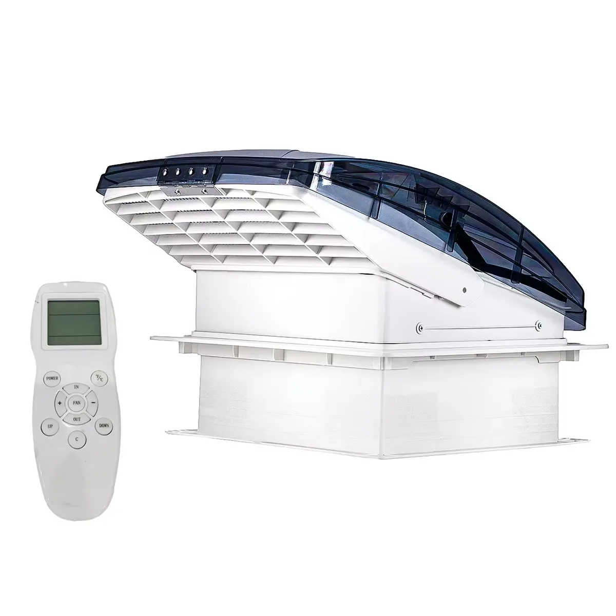 12V Manual & Electric RV Roof Vent Fan Bathroom Ventilation Exhaust Fan for RV Camper Trailer 400*400mm
