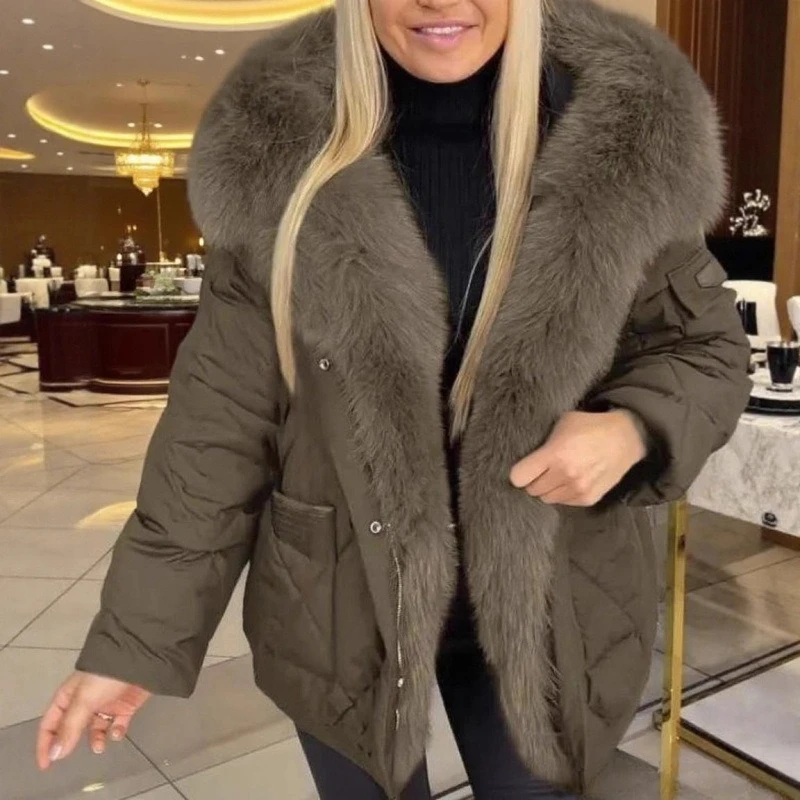 

Осень/зима 202, новое модное женское пальто, элегантное хлопковое пальто средней длины с капюшоном