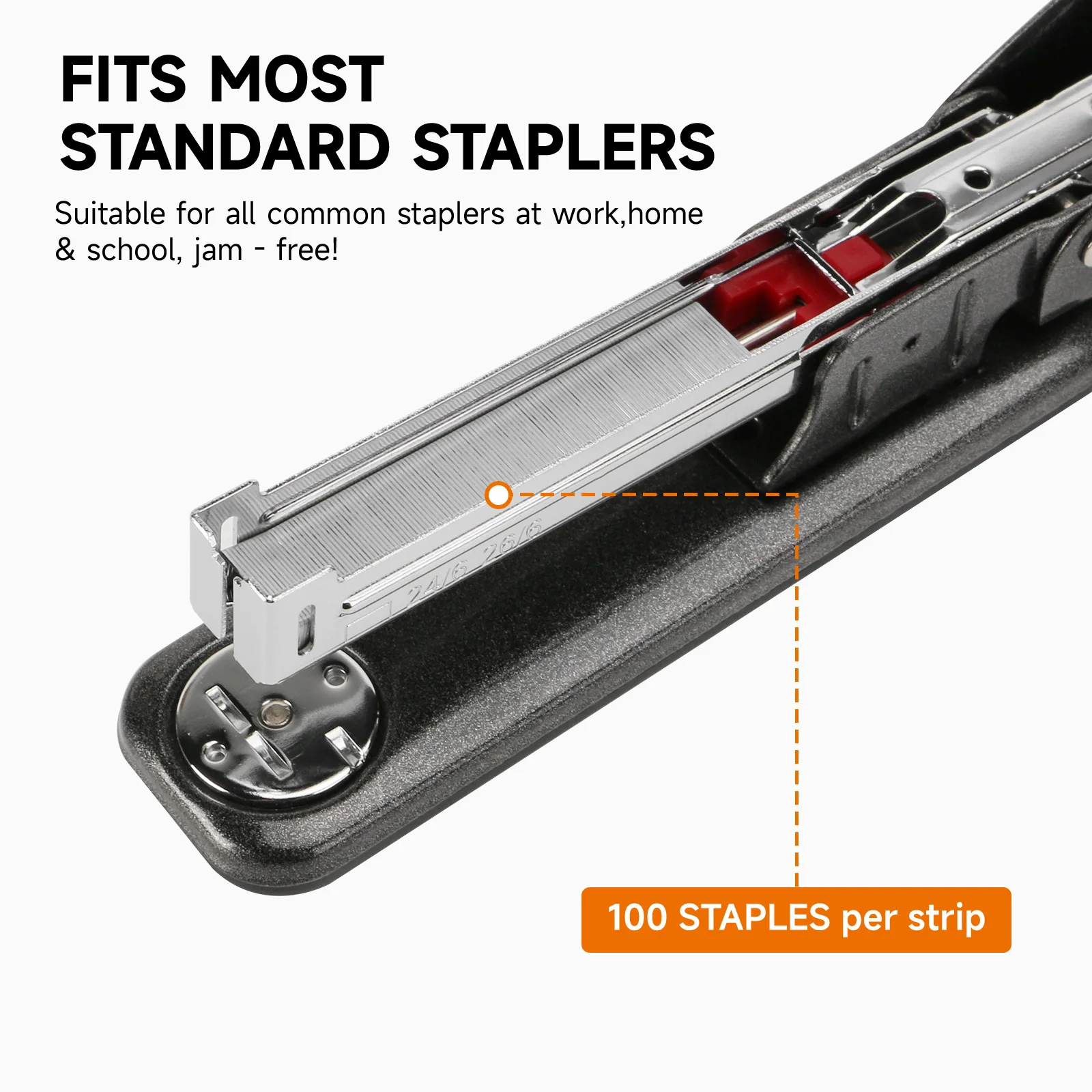 Grampos Eagle No.24/6, perna de 1/4”, pacote a granel de 3 caixas, 3000 peças no total, 1000 unidades por caixa, acessórios de encadernação para escritório e escola