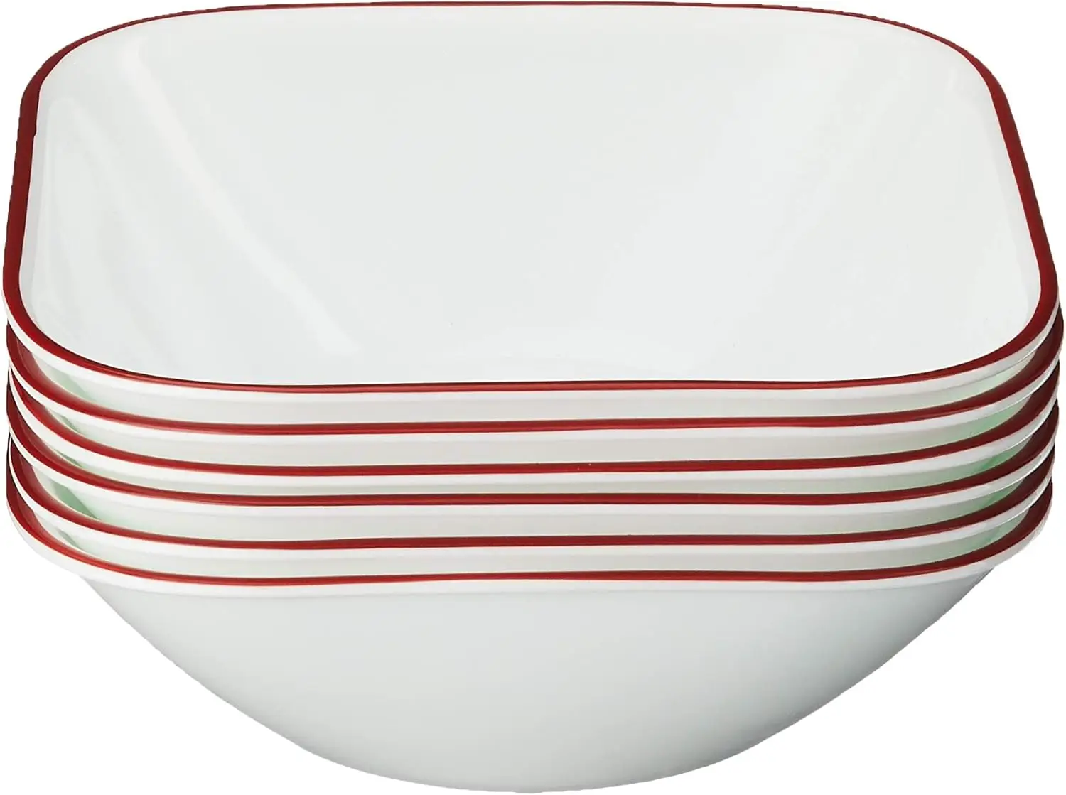 

Vitrelle, 6 предметов (22 унции), ширина 6,25 дюйма, миски для супа из зерновых, трехслойная, устойчивая к стеклу и сколам, легкая квадратная миска для посуды