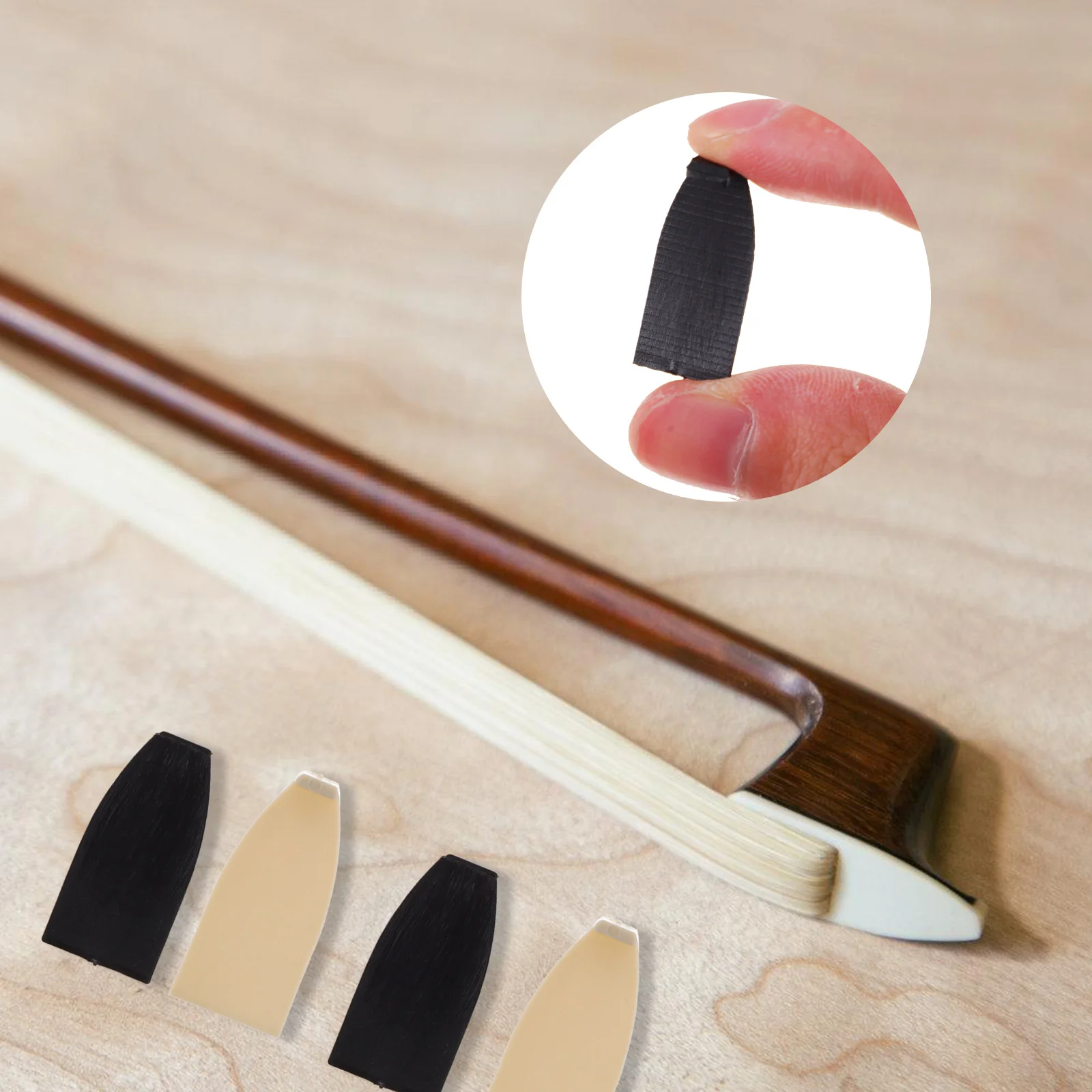 

6Pcs Violin Bow Accessories Plastic Durable Lightweight Replacement Tips for Violin Cello Viola Repair Kit Violinist Gift
