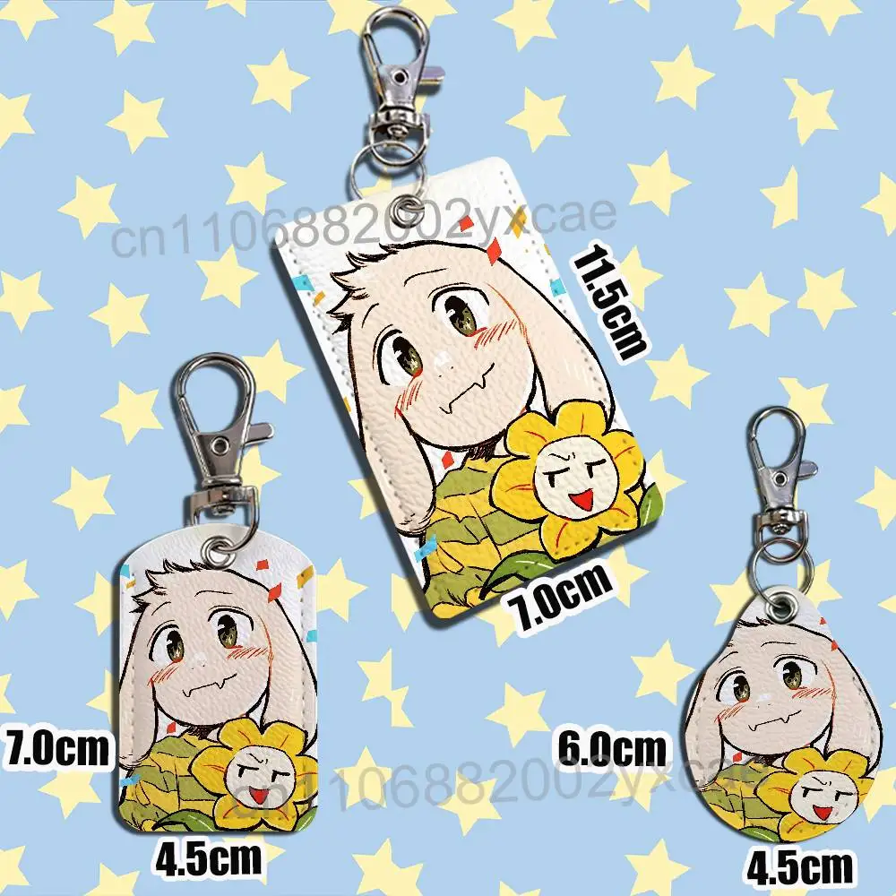 Chara Asriel Undertale Holder For Bank Business Work Card Holder Student Card Case Bus Card Keychain