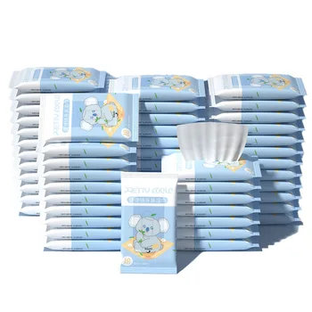 5 Packs Natte Doekjes 10 Pompen Baby Hand Mond Kinderen Speciale Natte Doekjes Voor Eenmalige Schoonmaak Drop Verzending Papieren Handdoek