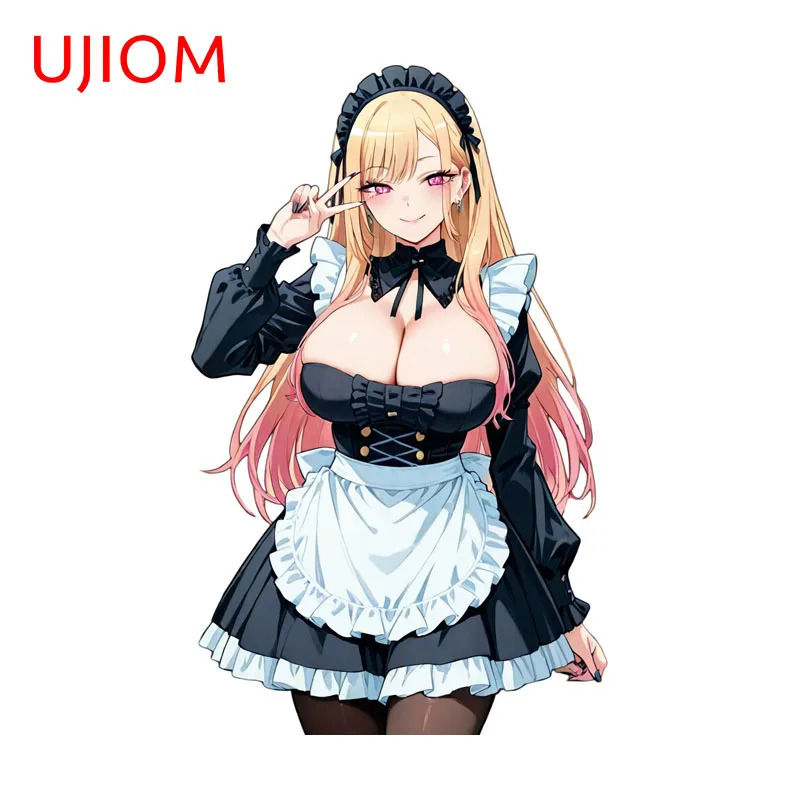 UJIOM خادمة موحدة مارين كيتاجاوا كبير الصدر الجدار ملصق ساحر جودة عالية واقية من الشمس ملصق مائي لوح التزلج سكيت ديكور