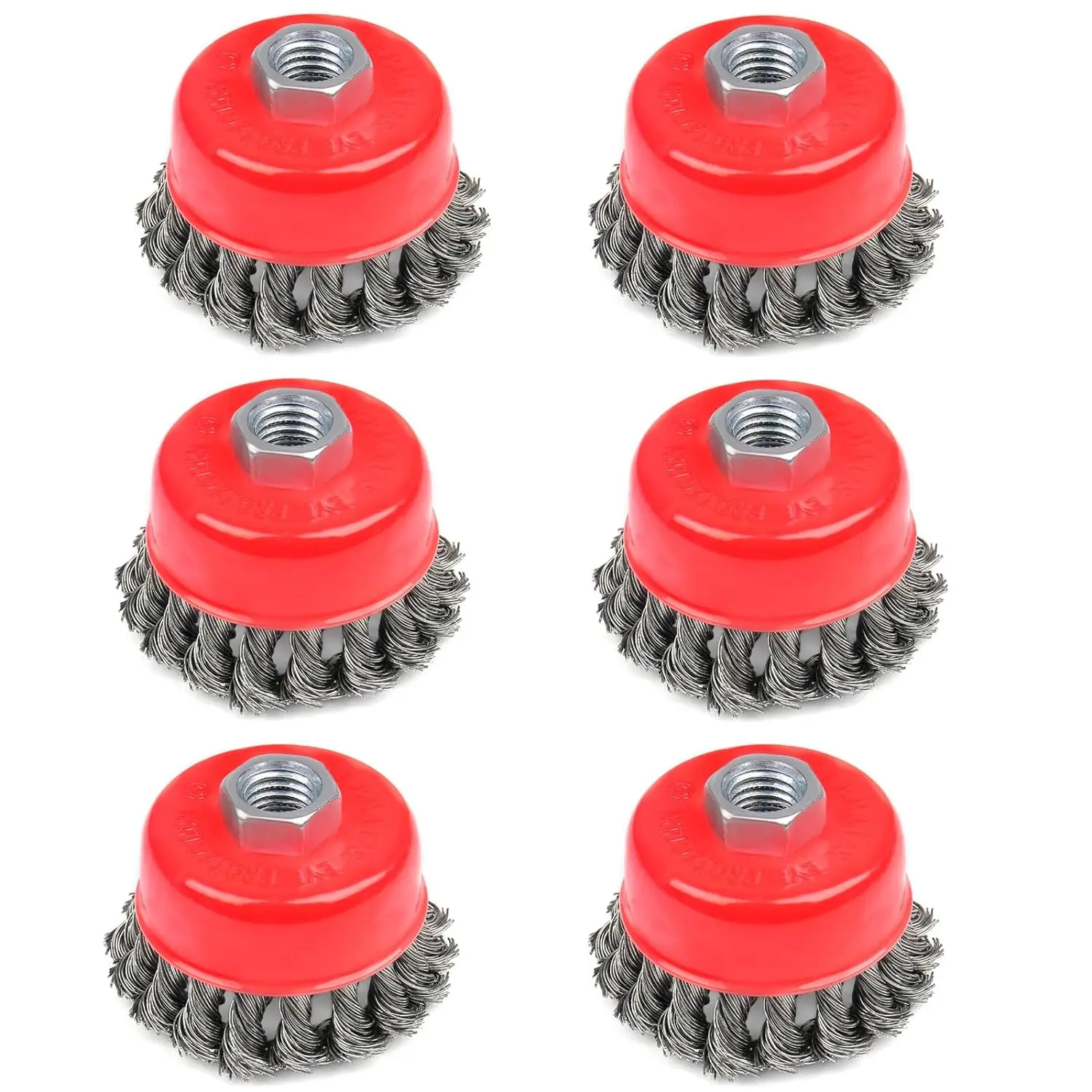 Knot Wire Cup Brush, Suitable for Angle Grinder, Used for Heavy-duty Cleaning Rust Removal Paint Removal and Corrosion