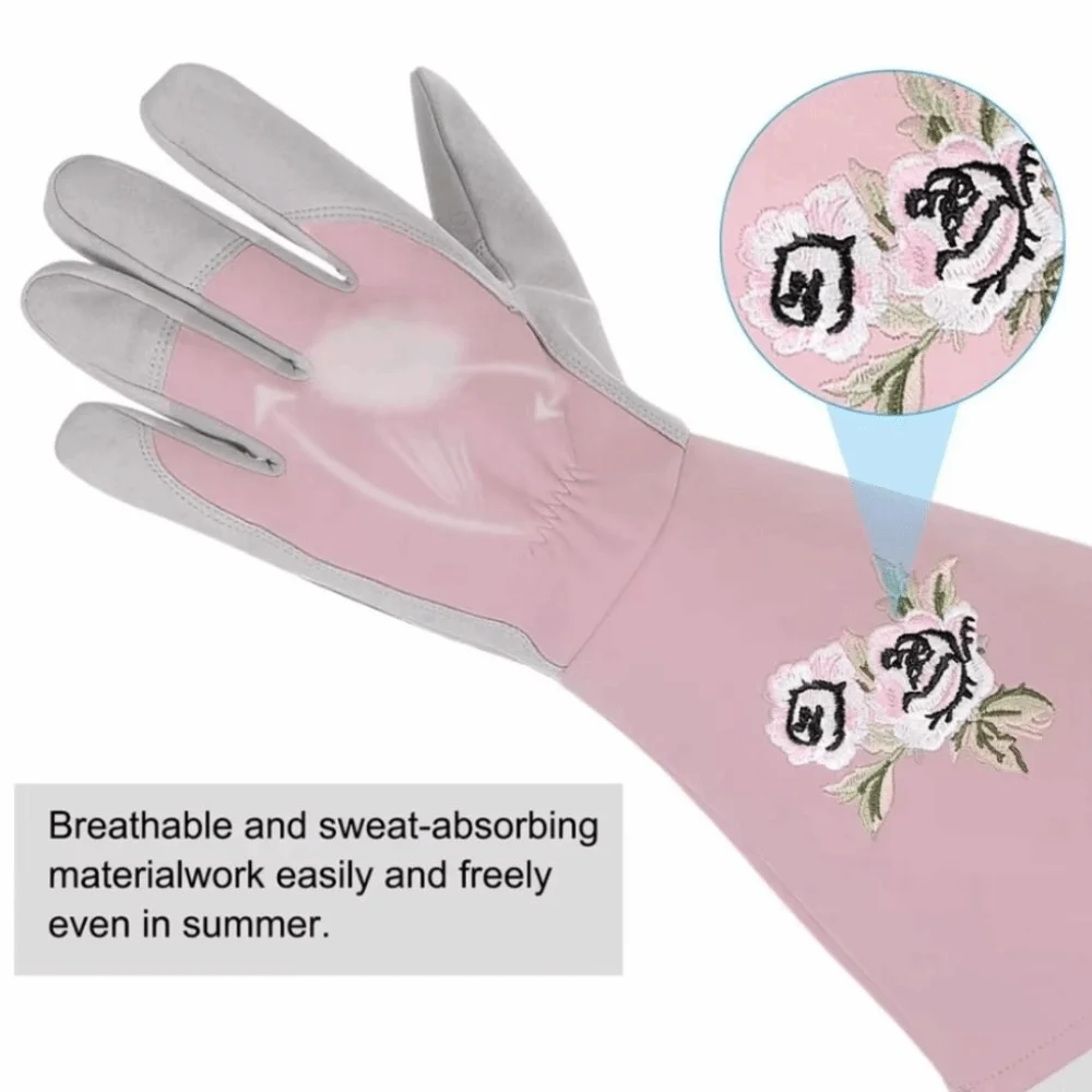 Waterproof Gardening Gloves Oxford cloth Breathable Thorn-Proof Gloves Safety Sting-Resistant Long Sleeves Planting Gloves