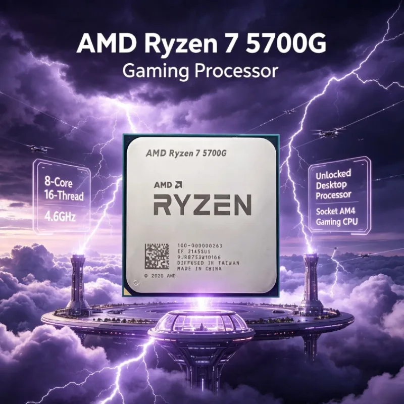 AMD Ryzen R7 5700G Desktop Processor 7nm 4.6GHz 100-000000263 8 Cores 16 Threads 16MB L3 AM4