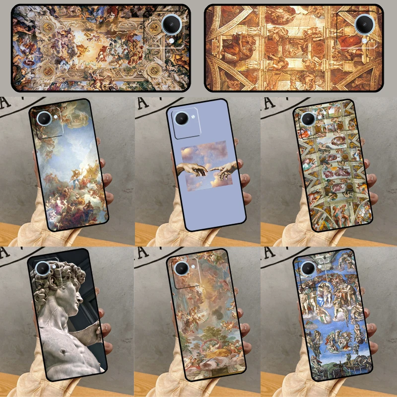 Michelangelo Art Case For Realme GT Neo 5 3 2 3T 2T 8 9 10 11 Pro Plus C21Y C11 C15 C25 C30 C31 C33 C35 C55