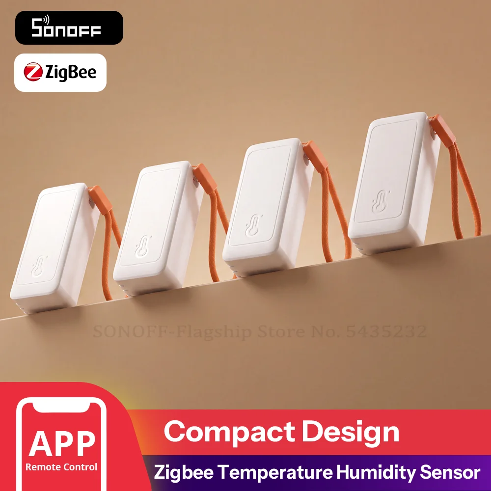 Image of 4er-Pack SONOFF SNZB-02B AirGuard TH Lite Zigbee Temperatur- und Feuchtigkeitssensor Schlankes Design Präzise Erfassung Taupunkt VPD-Überwachung