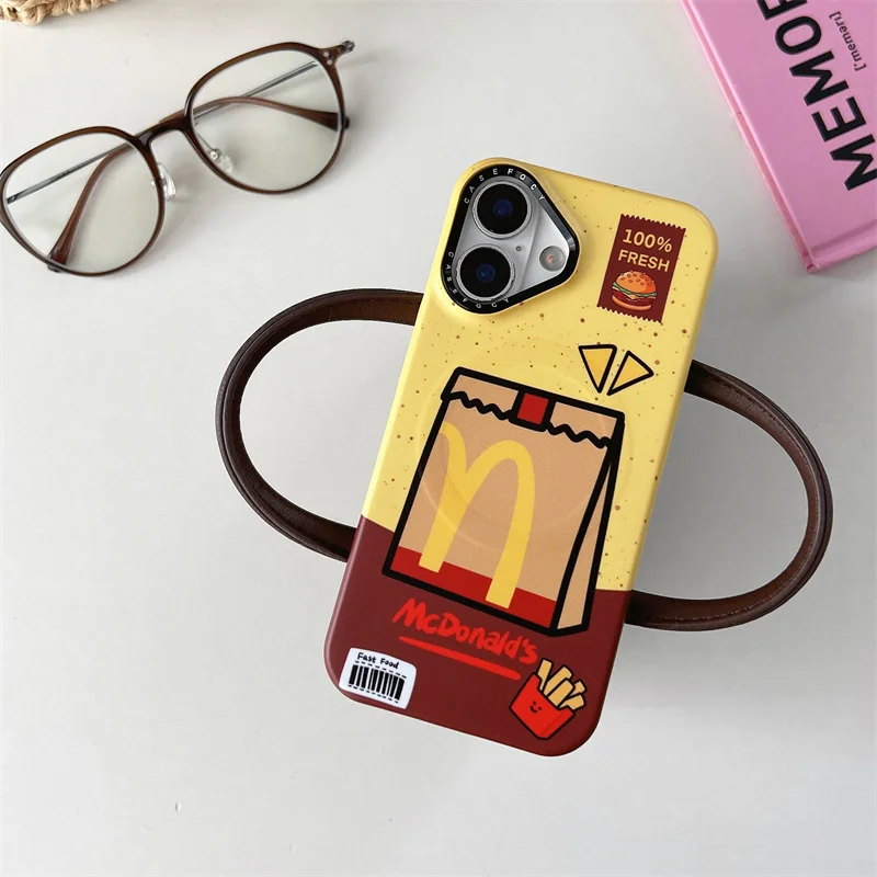 مضحك كرافت ورقة حقيبة المغناطيسي قضية الهاتف آيفون 17 برو 15 14 16 برو ماكس غطاء مع حامل حالات وقائية للصدمات