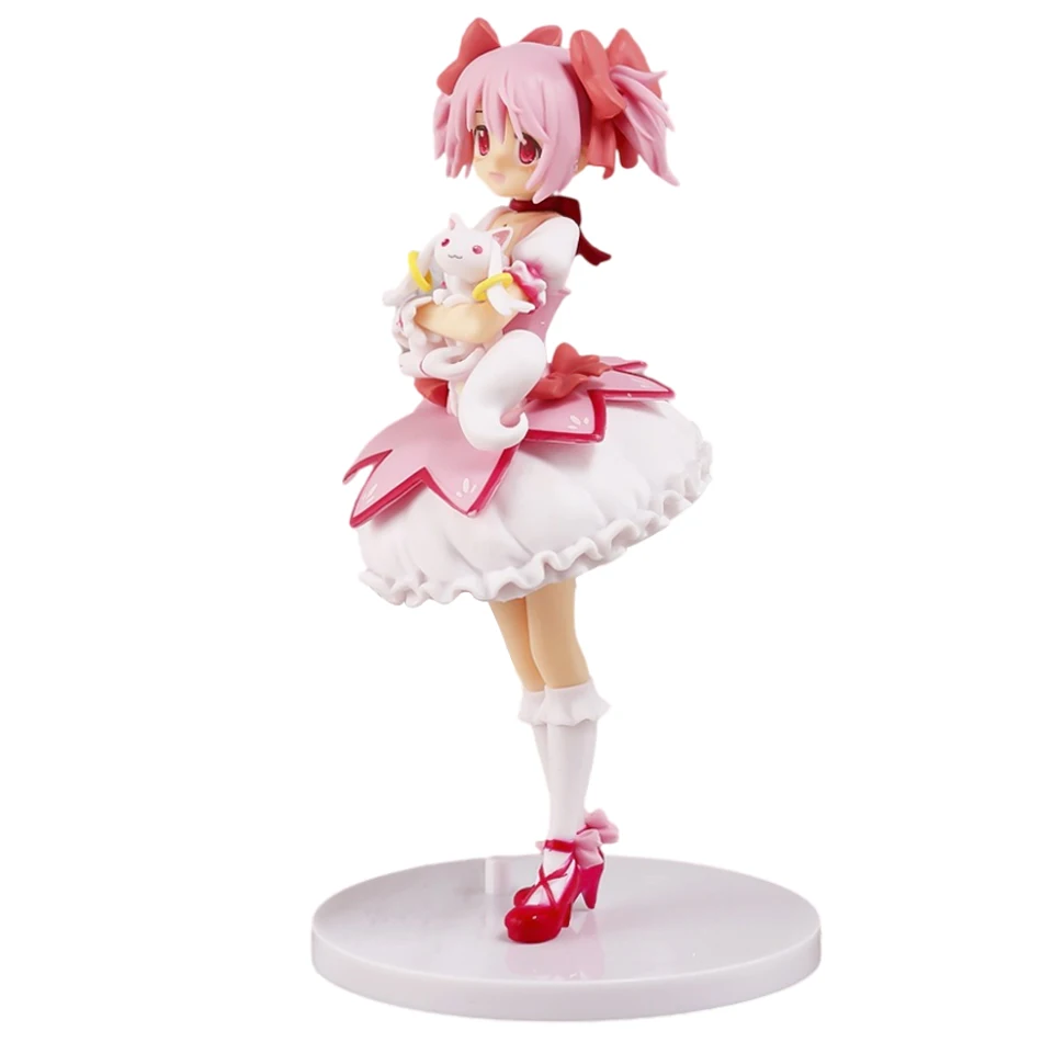 17.5cm Anime Puella Magi Madoka Magica Kaname Madoka Cartoon Figure PVC Model Desktop Ornaments Children's Toys Holiday Gifts
