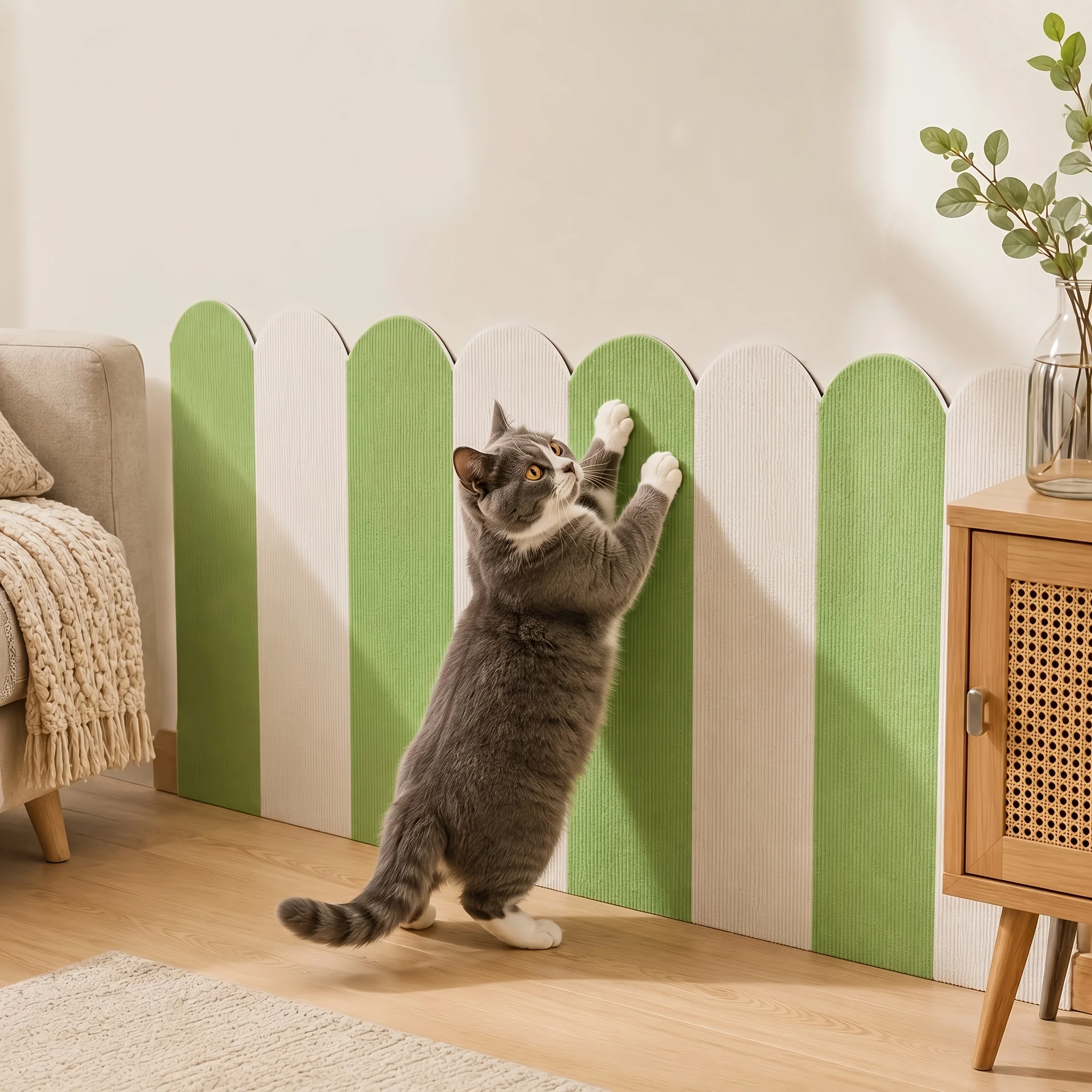 4 Stück Selbstklebende Katzen-Kratzbretter Geeignet für Wände - Geeignet für Möbel, Türen, Bettgestelle, Schränke – Detail 4