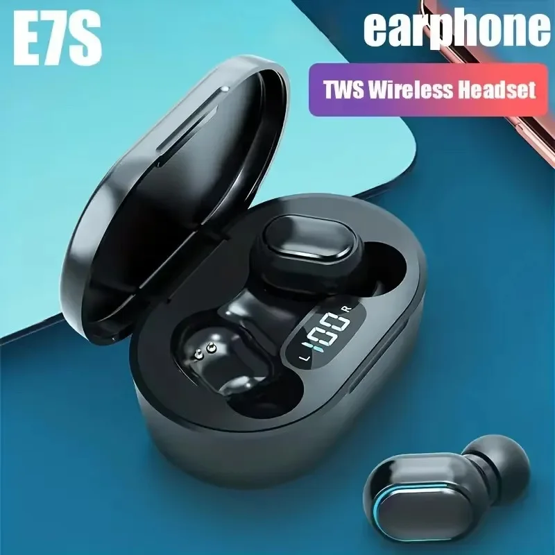 TWS E7S Fone 5.3 Bluetooth Earphones Wireless Headphones Noise Cancelling Earbuds with Mic Wireless Bluetooth Headset for Xiaomi