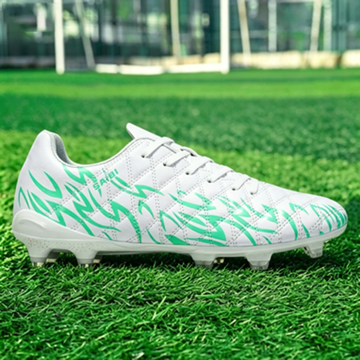 

Men AG FG Soccer Shoes PU Fabric TPU Stud Anti-slip Wear-resistant Grass Training Sneakers