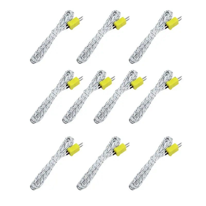 |Great Sell|10Pcs 3Meters K Type -Connector Thermocouple Temperature Probe Sensor -50-350°C Temperature Sensing Line