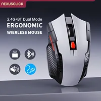 NEXUSCLICK Wireless Silent Mouse – 1600 DPI, 6 Buttons, Rechargeable, USB Receiver