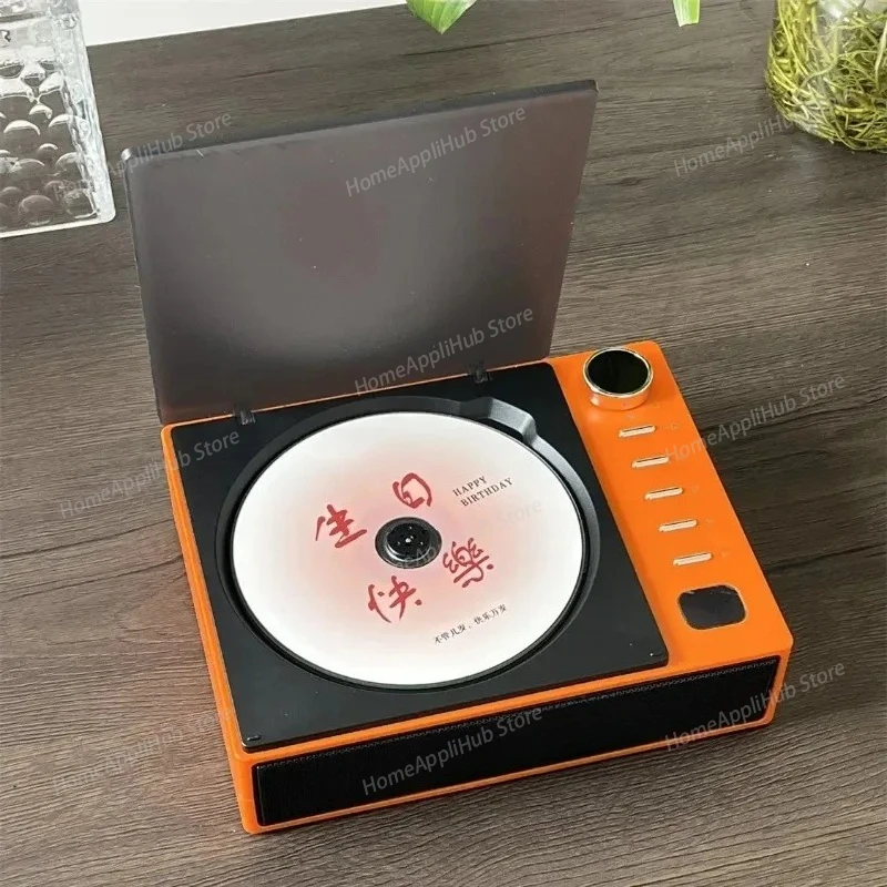 

Портативный проигрыватель компакт-дисков с экраном Walkman, винтажный компакт-диск, Bluetooth-динамик, альбом, универсальный плеер, подарок, встроенный проигрыватель компакт-дисков