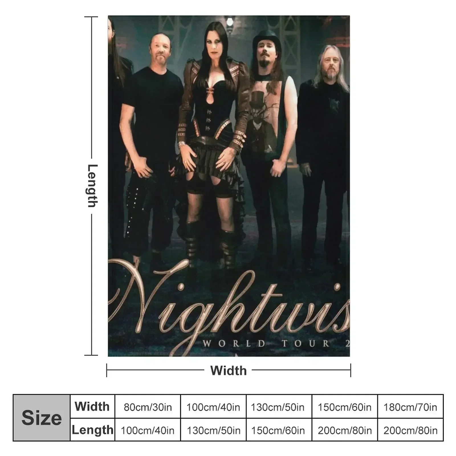 nightwish 2 loerrcok human nature world tour 2022 Throw Blanket couch cozy soft plush fuzzy picnic outdoor blanket