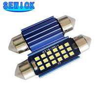 50X New 2016 SMD Led C5W C10W Canbus Festoon 31 36 39 41 MM Car Led Bulb Interior Dome lamp Auto License Light Trunk Lights 12V