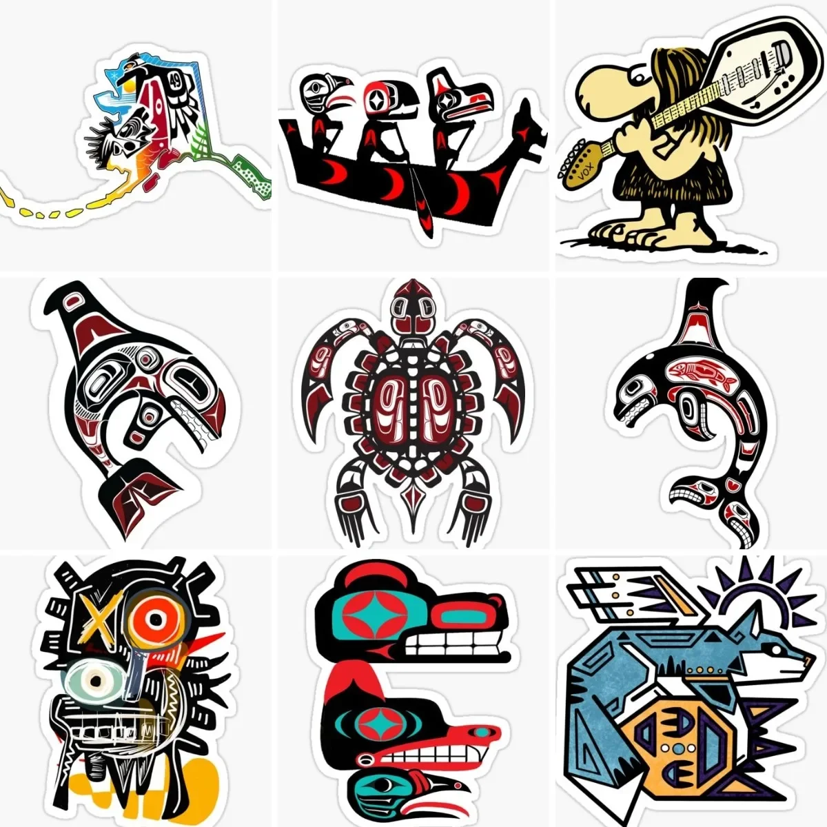 

Primitive Totem Abstract Animal Creative Sticker Moto Car Laptop Window Truck Helmet Camper Off-road Wall PVC Decal Customizable