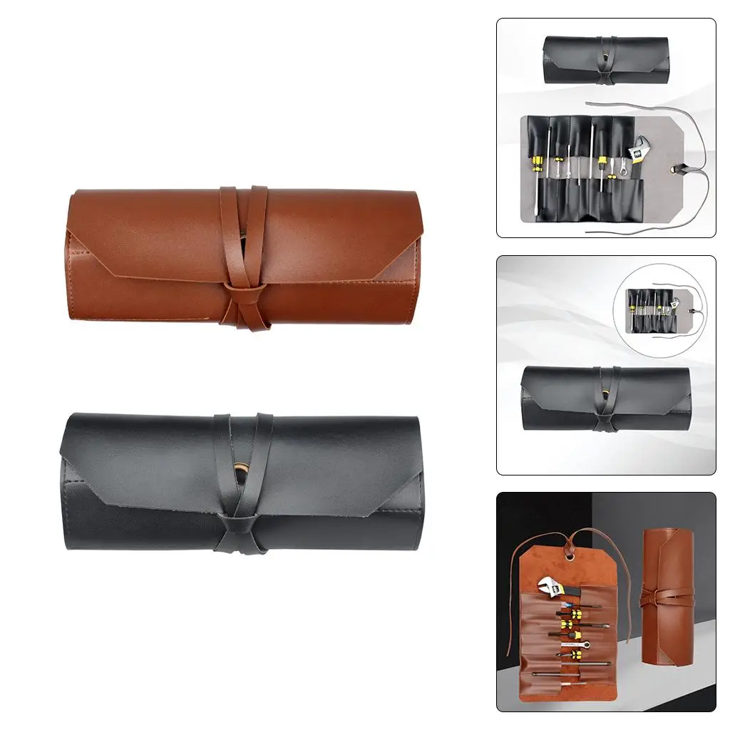 Tool Roll Up Bag, Small Tool Bag, Tool Bag Wrench Roll Pockets, Tool Organizer Pouch Car Camping Gear Supplies