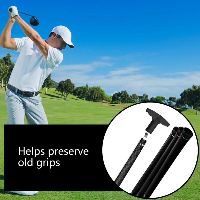 Golf Grip Remover Gripping Tool Golf Grip Remover Saver Tool V-Grooves Grip Remover Saver Tool Golf Grip Removal Tool