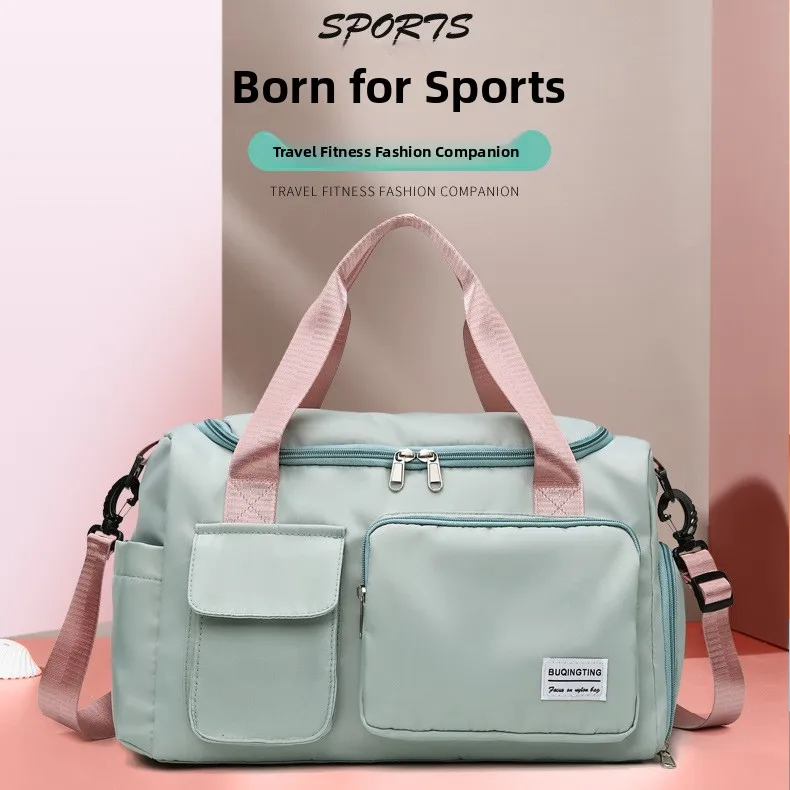 Large Capacity Fitness Bag Sport Travel Outdoor Women's Separate Wet And Dry Maternity Storage Bag Nylon Polyester Mat...