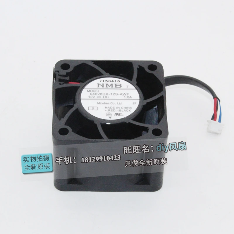 JFG For NMB-MAT Minebea 04028DA-12S-AWF 4028 12V 1A 4CM Server Cooling Fan