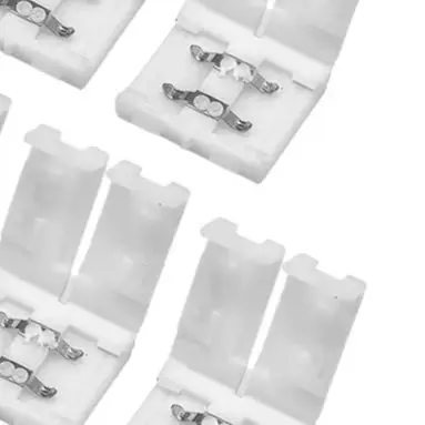 10pCS 2PIN No Soldering Splice Clip Connector For 10mm 3528 5050 RGB LED Strip Light Wire Cable Connectors