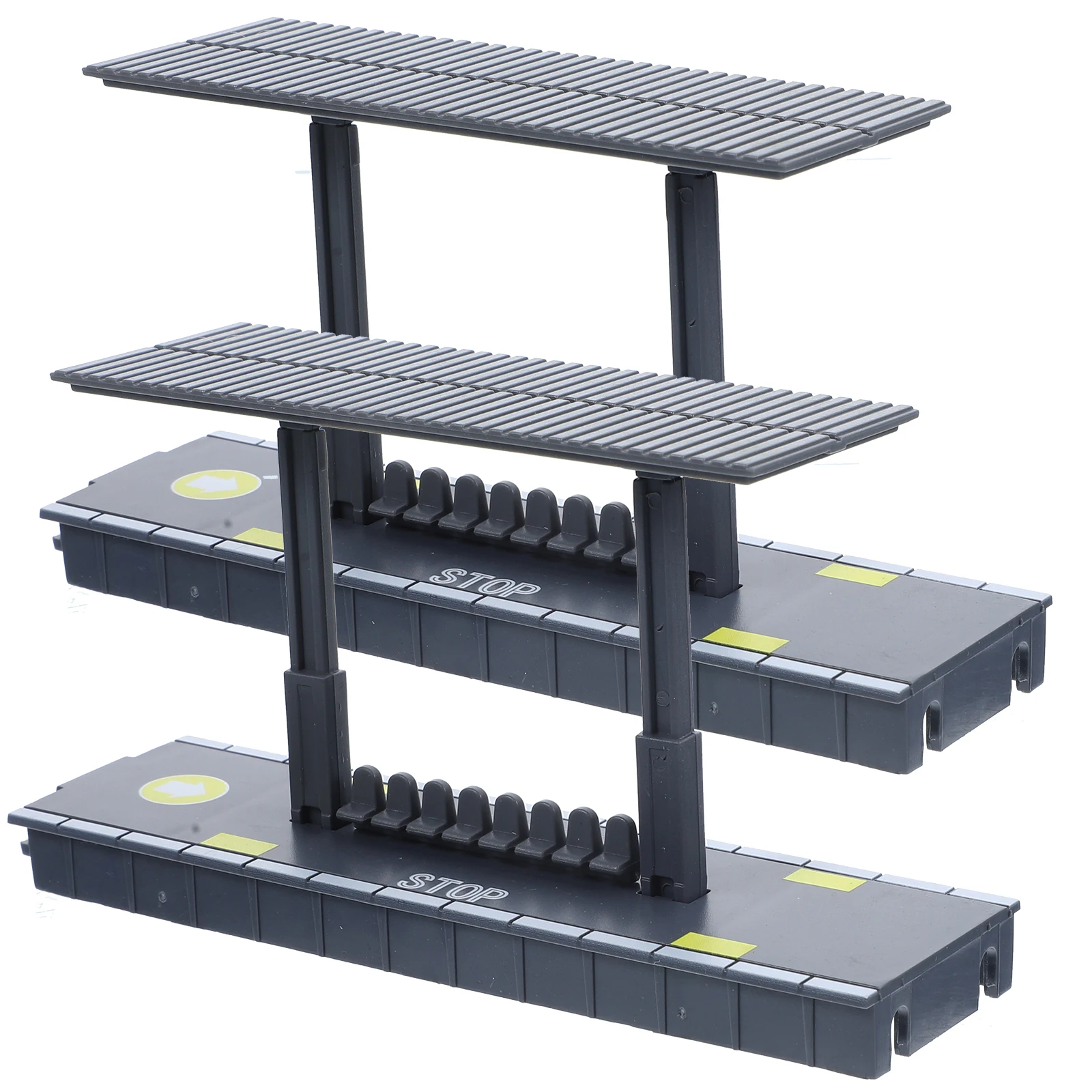 

2 Pcs Rail Transit Platform Model Toys Kids Pretend Play Simulation Scenery Diy Craft Plastic