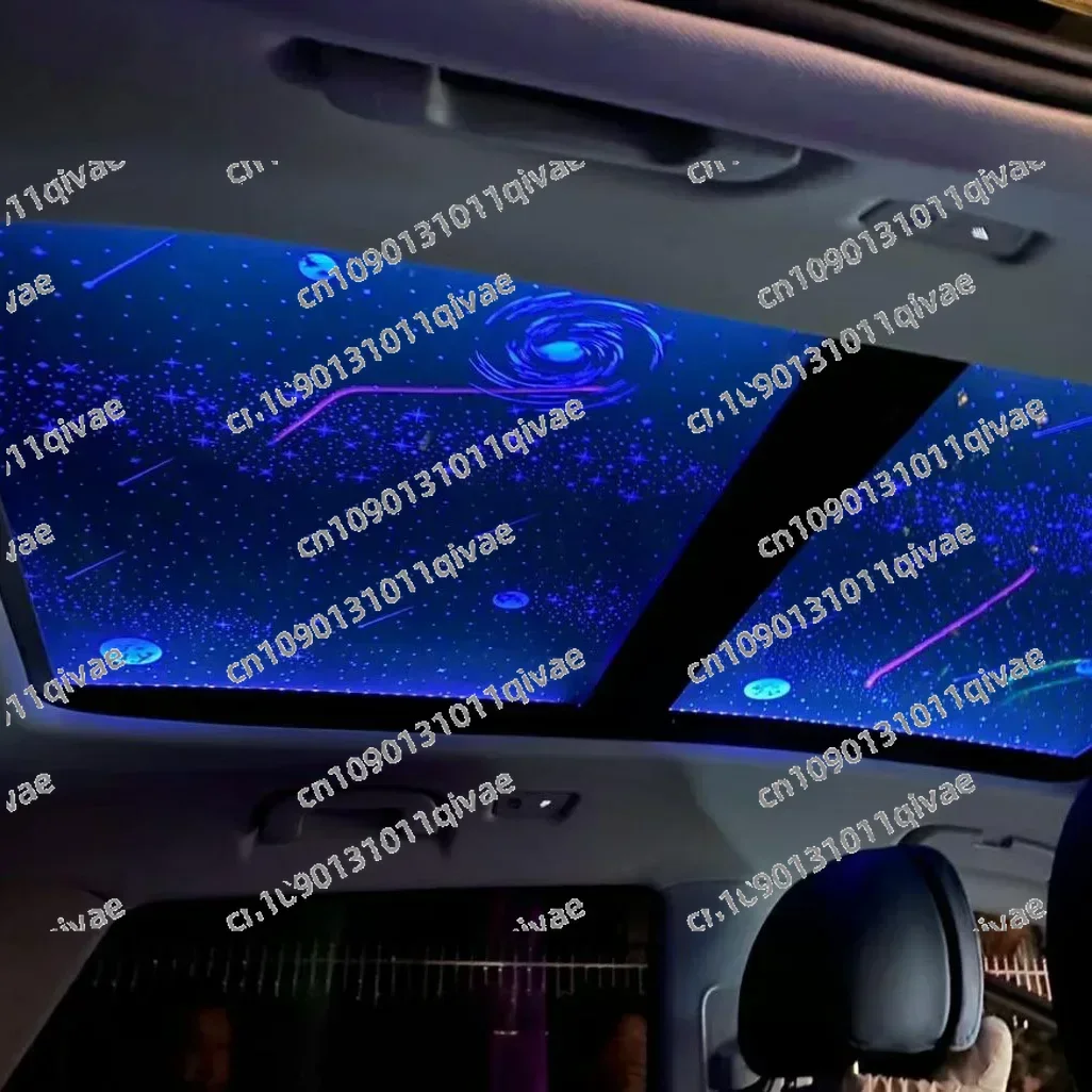 

Панорамная пленка для мансардного окна, подходящая для интерьера крыши автомобиля, атмосфера, свет, потолок, люк на крыше, звездное