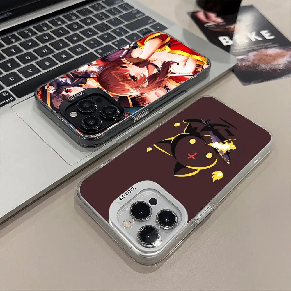 

Konosuba Megumin Phone Case for iPhone 17 16 15 14 13 12 11 X XR XS Air Pro Max Plus Black Colorful Silver Cover