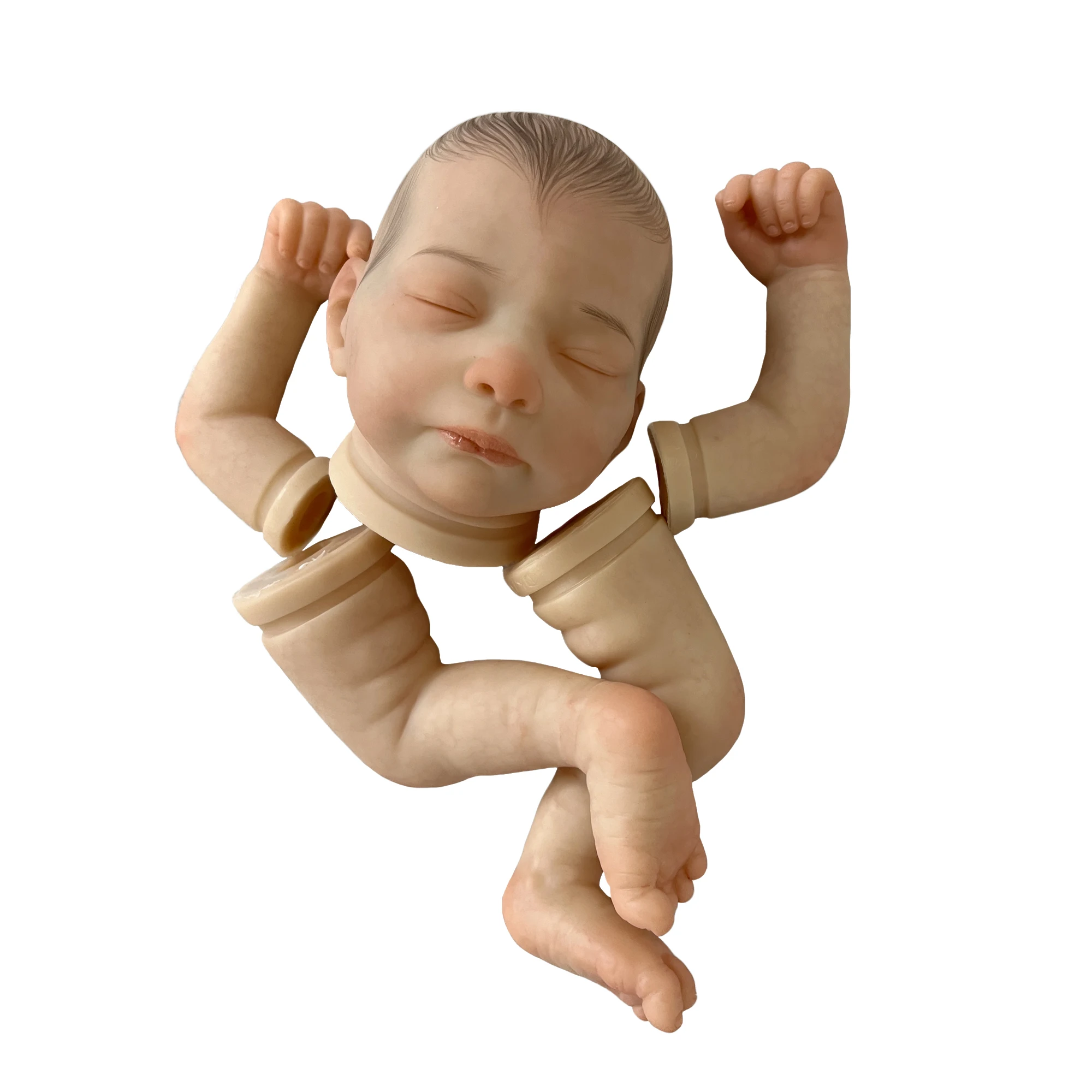 18-19Inch 3D Painted Reborn Doll Kits Lifelike Real Bebe Reborn Handmade DIY Vinyl Bebe Kits Kit Reborn Sin Pintar