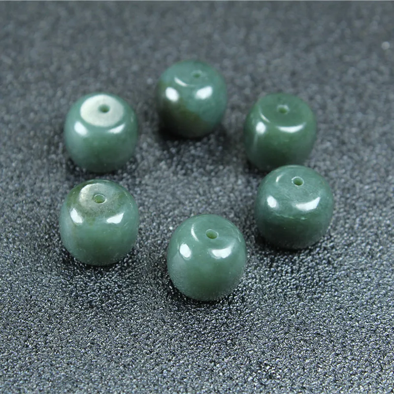 

10*11 мм натуральный нефрит зеленый нефритовый бочонок бусины для изготовления ювелирных изделий Diy браслет ожерелье из бисера Hetian нефритовые бусины аксессуары