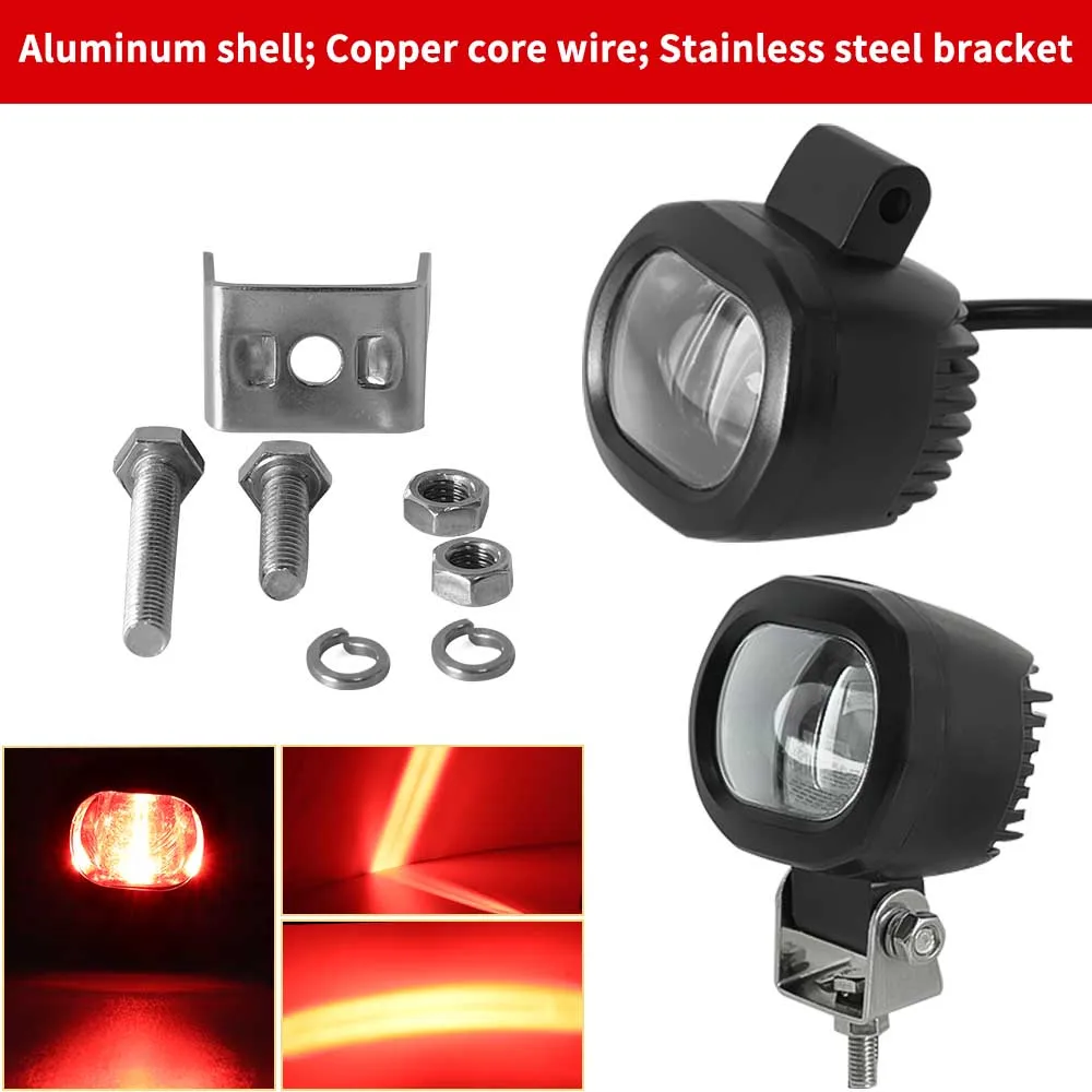 

12 В светодиодный предупредительный световой сигнал для вилочного погрузчика, красный свет, зона безопасности, рабочий свет, подсветка одной линии, ограничительный свет для вилки, грузовика, прицепа, автобуса, фургона