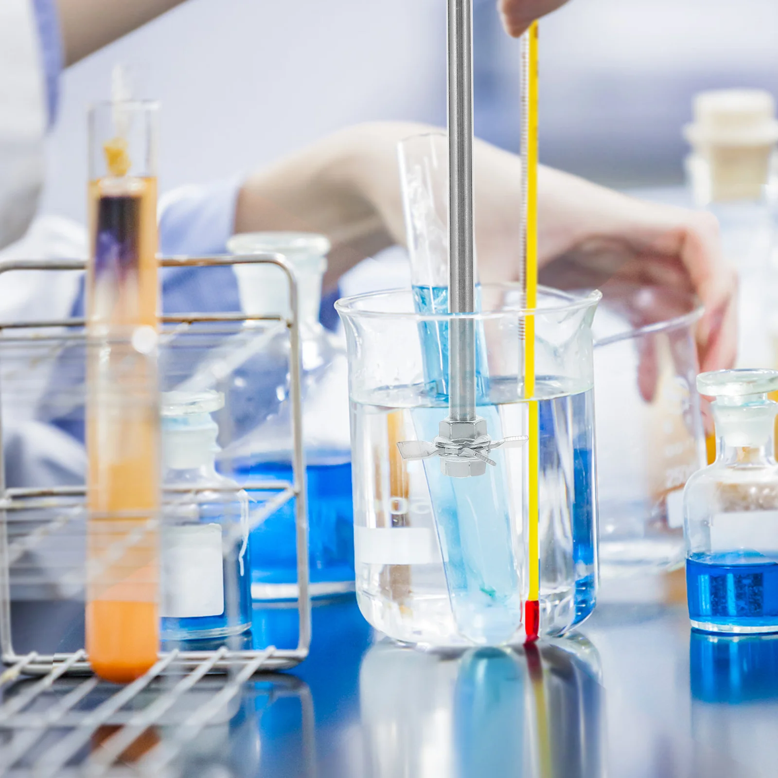 

Mixing Blade Stir-frying Leaf Stirring Rod Round Stainless Steel Laboratory Stirrer