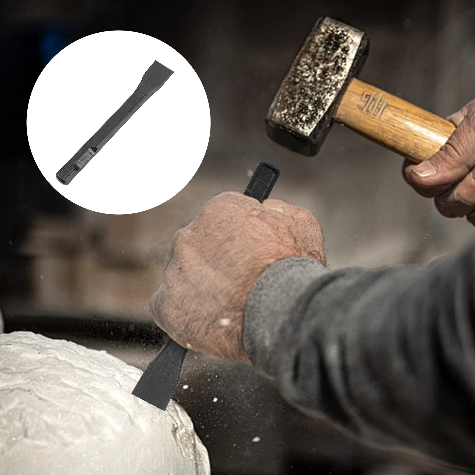 

Head Pneumatic Chisel Impact Hammer Chipping Bit Straight Steel Wall Demolition Tool Brick Cement Foam Mixed Walls