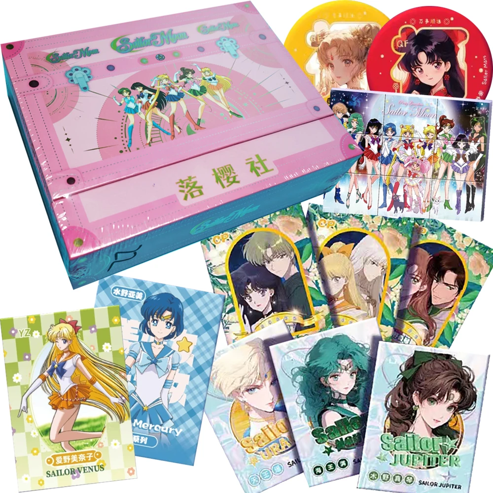 

Коллекционные карточки японского аниме «Сейлор Мун»: мультяшный дизайн в стиле Q-версии, забавные персонажи, изысканные карточки с Ами Мизуно и Усаги Цукино, подарок