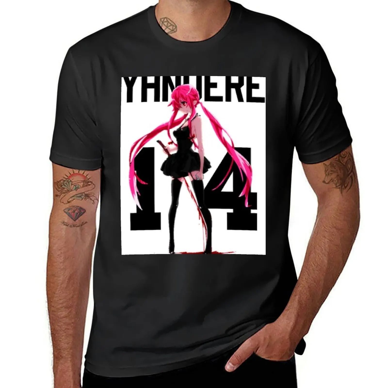 yandere T-Shirt customizeds plus sizes blacks heavyweight t shirts for men