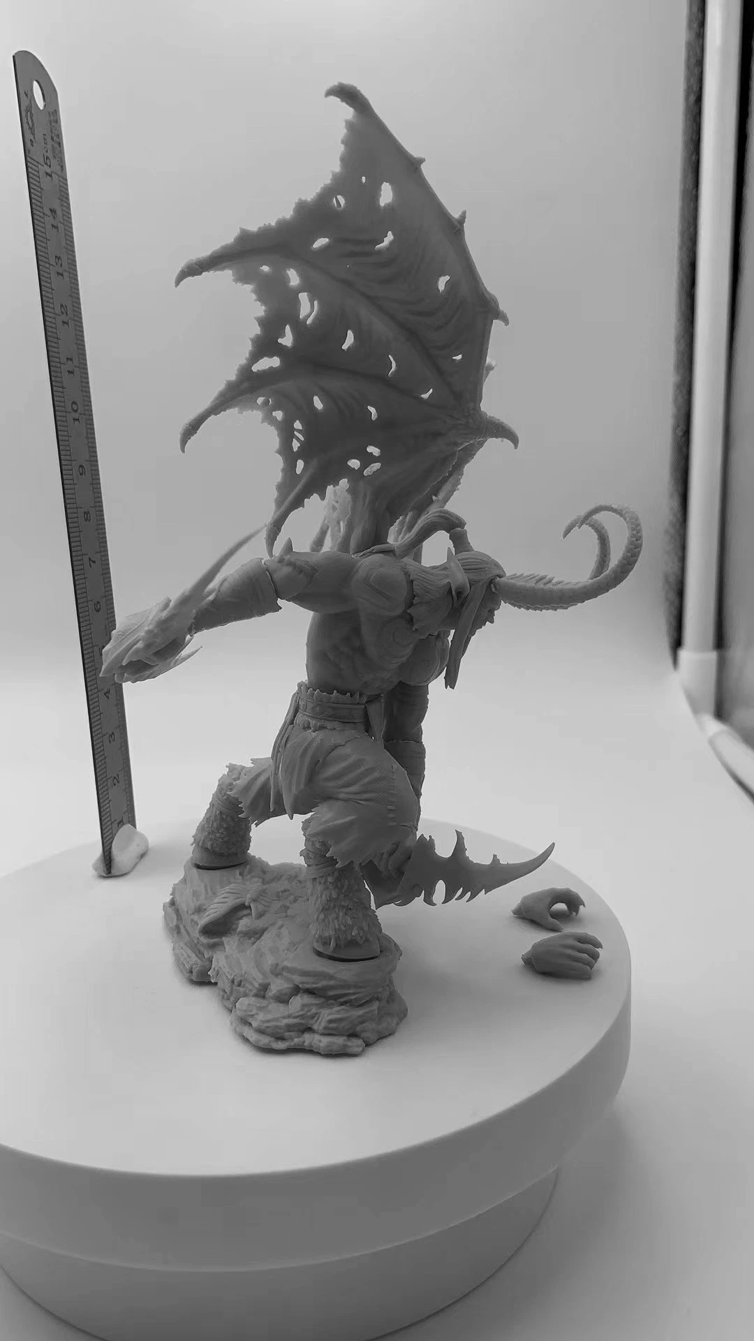 Soldat l\'inventaire en résine, échelle 1/24, kit de jeu Rick, chasseur de démons, statue Kokor, cadeau non assemblé, non peint, livraison gratuite