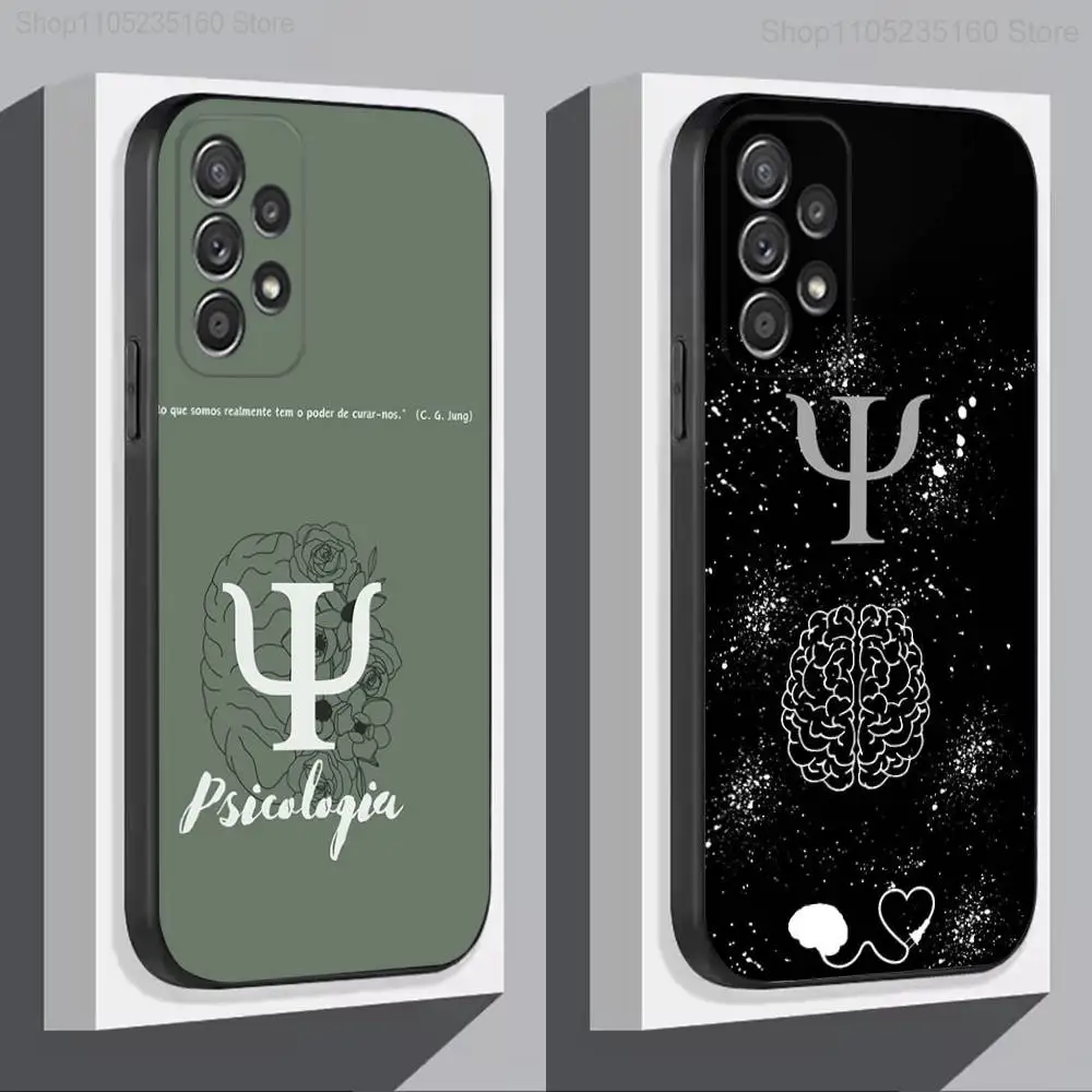 

Psychologist P-Psychology For Samsung S 25,24,23,22,30,21,10,9,Ultra,Plus,Lite,FE,4,5G Phone Case Black Soft Case