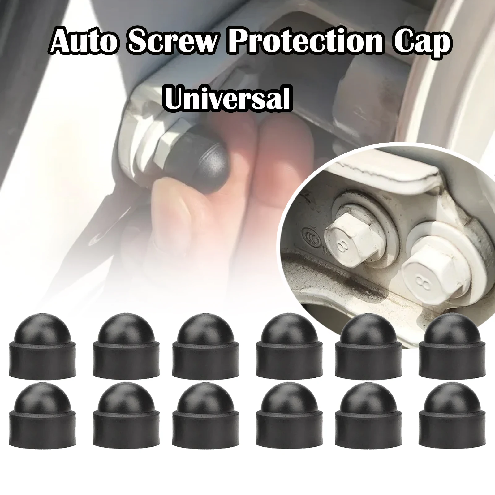 

12X Universal Auto Screw Protection Cap Car Door Bolt Nut RustProof For Hyundai Solaris IX35 I20 I30 I40 Tucson CRETA Santa Fe