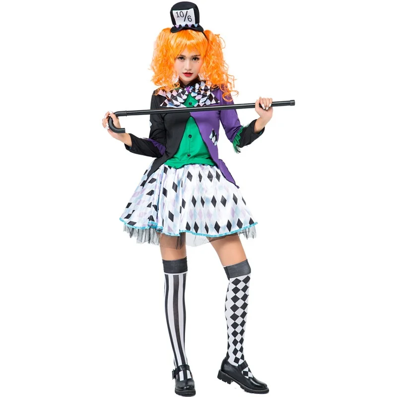 Jupe sec du pays des fées, magicien d'oz S, Cosplay, Clown allejoué, vêtements de spectacle d'halloween, Cos traditionnel pour femmes...