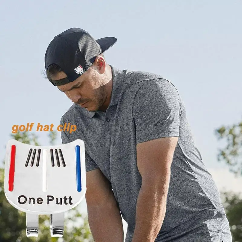 Magnetic Ball Markers Golf Hat Clip Shield Shape Golf Hat Clip Ball Marker Golf Training Aids And Putting Alignment Tool With