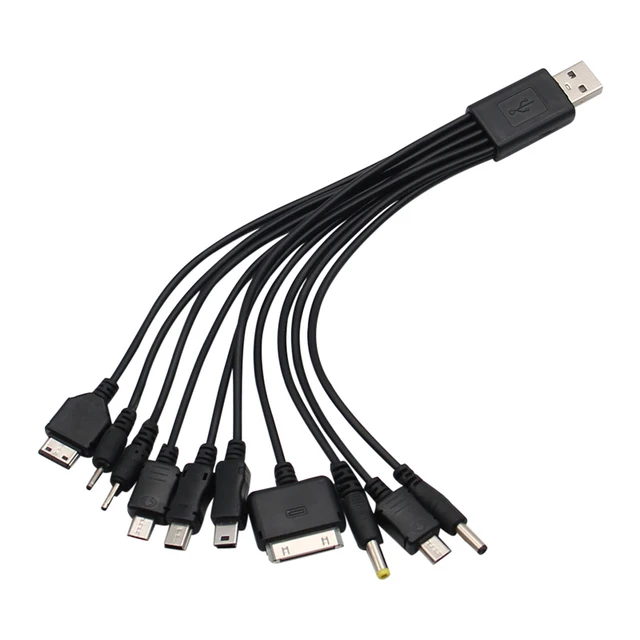 Uniwersalny kabel USB do wielu wtyczek do ładowarki telefonu komórkowego Kabel USB 10 do 1 do Samsung Xiaomi Huawei Google OPPO Vivo Kabel do ładowarki