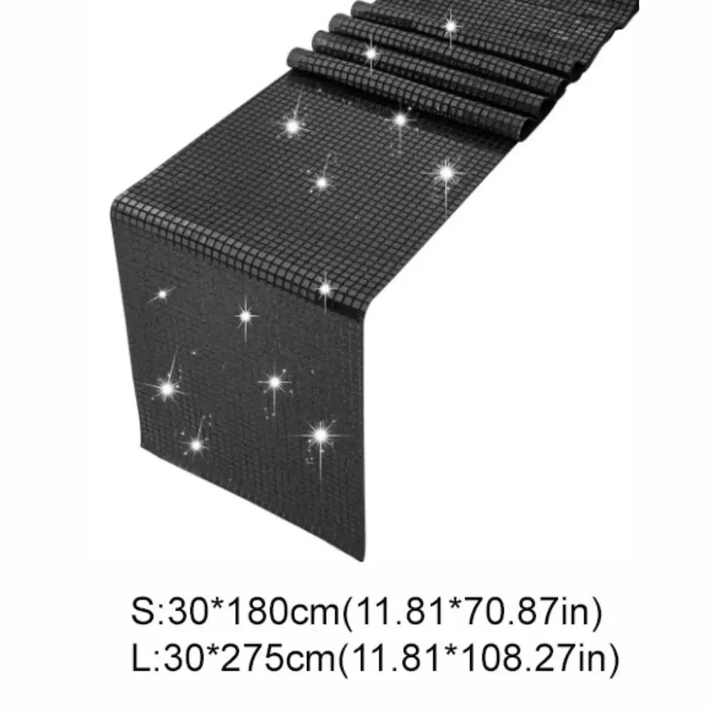 لوازم الحفلات بريق ديسكو الجدول عداء مرآة تصميم الترتر مفرش المائدة النمط الأوروبي غطاء الطاولة عيد ميلاد