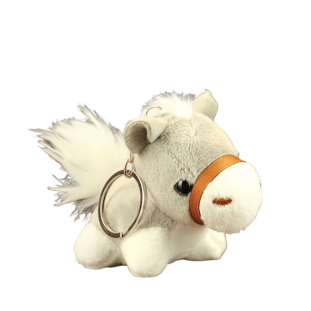 

Mini Plush Horse Keychain Mascot Dolls Creative Stuffed Animal Keyring Good Luck Cute Plush Horse Doll Pendant Festive Decor