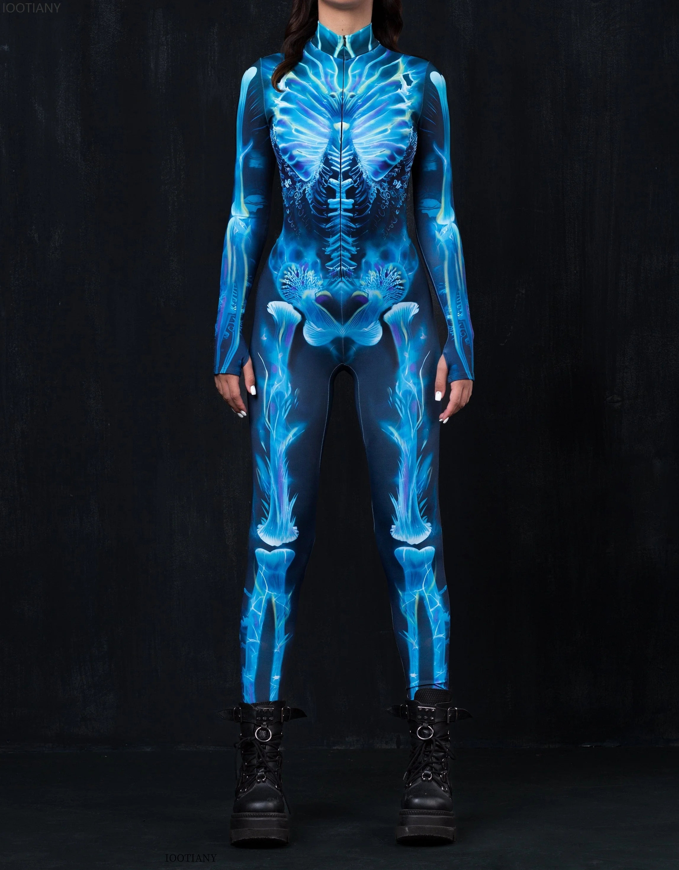 

Carnival Purim Blue Muscle Tights Men And Women Couples Fancy Role Play Costumes Sexy Party Jumpsuit Festival Cat Costume