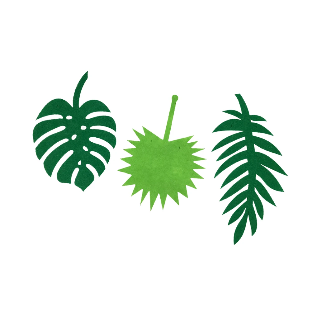 

Tropical 3m Non-Woven Green Leaves Garland Sturdy Decoration for Room Wall Window Table Hawaiian Themed Parties